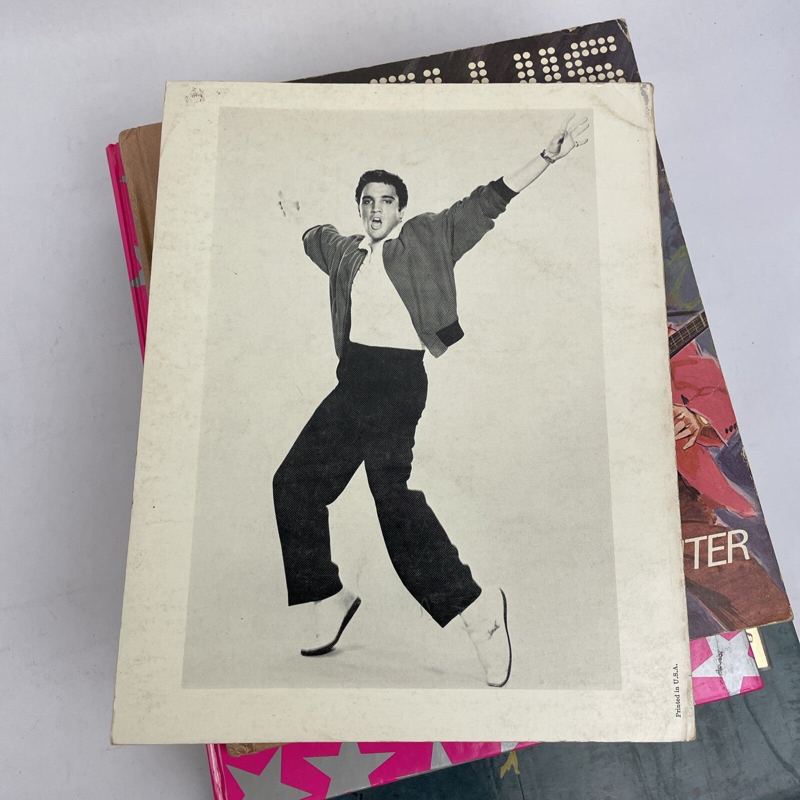 7 x ELVIS PRESLEY BOOK LOT Hollywood, All American, Album, Stars, World, Tribute