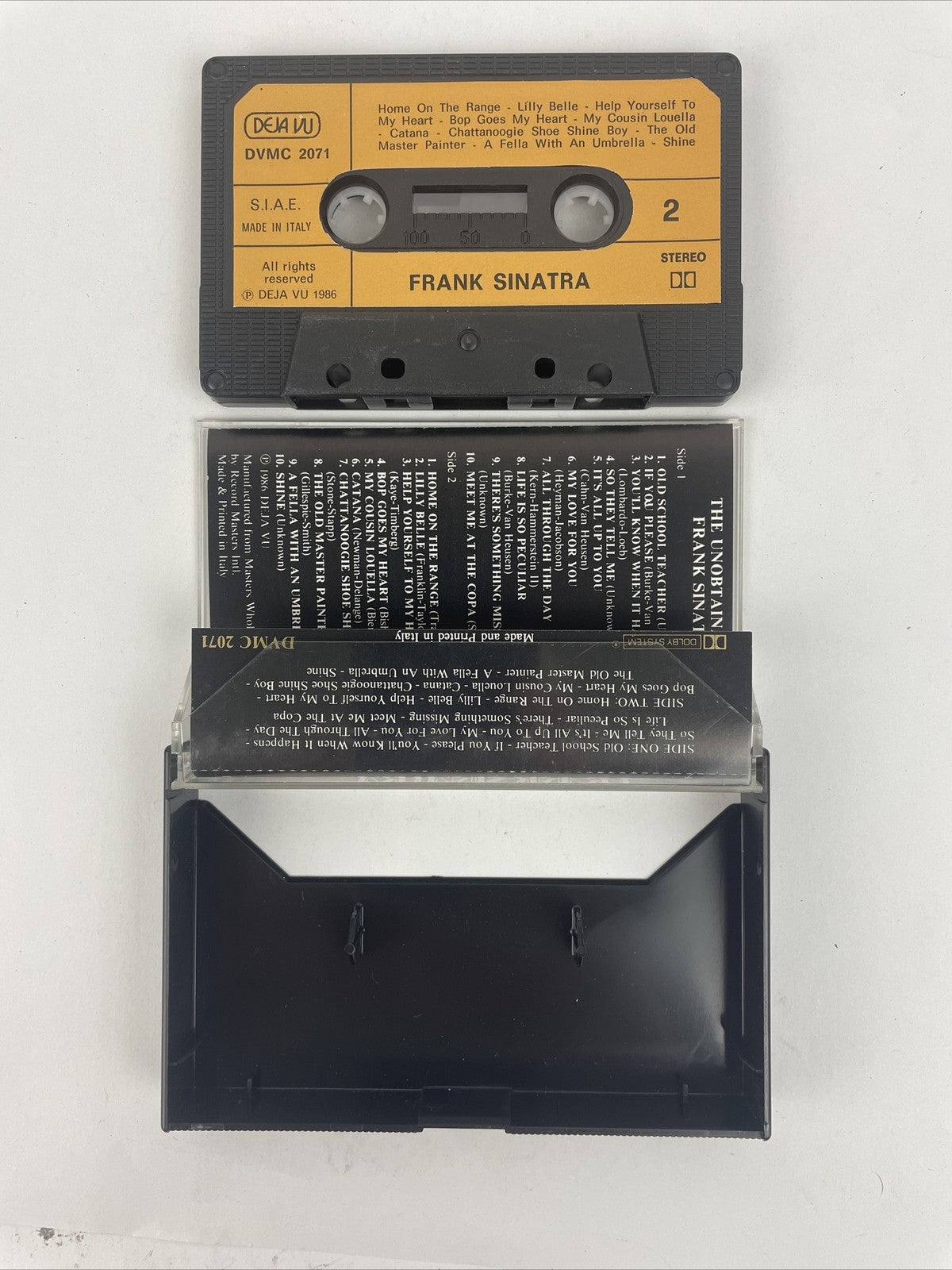 1989 The Frank Sinatra " Unobtainable " 5071-4 Cassette Tape-  deja vu records