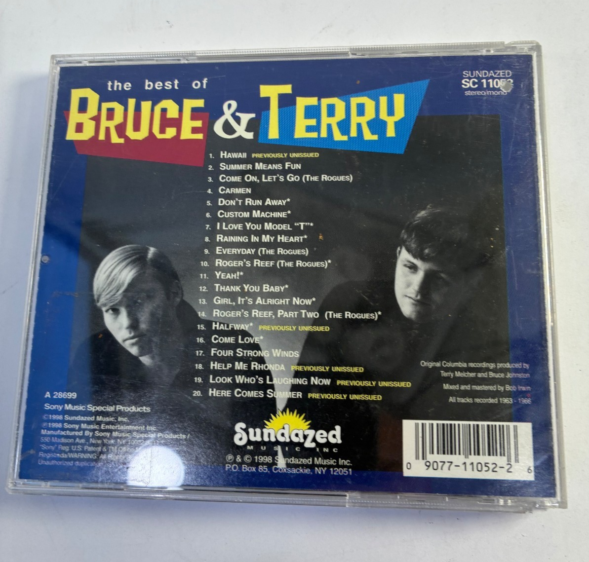 The Best Of Bruce & Terry Bruce & Terry Sundazed Music CD 1998