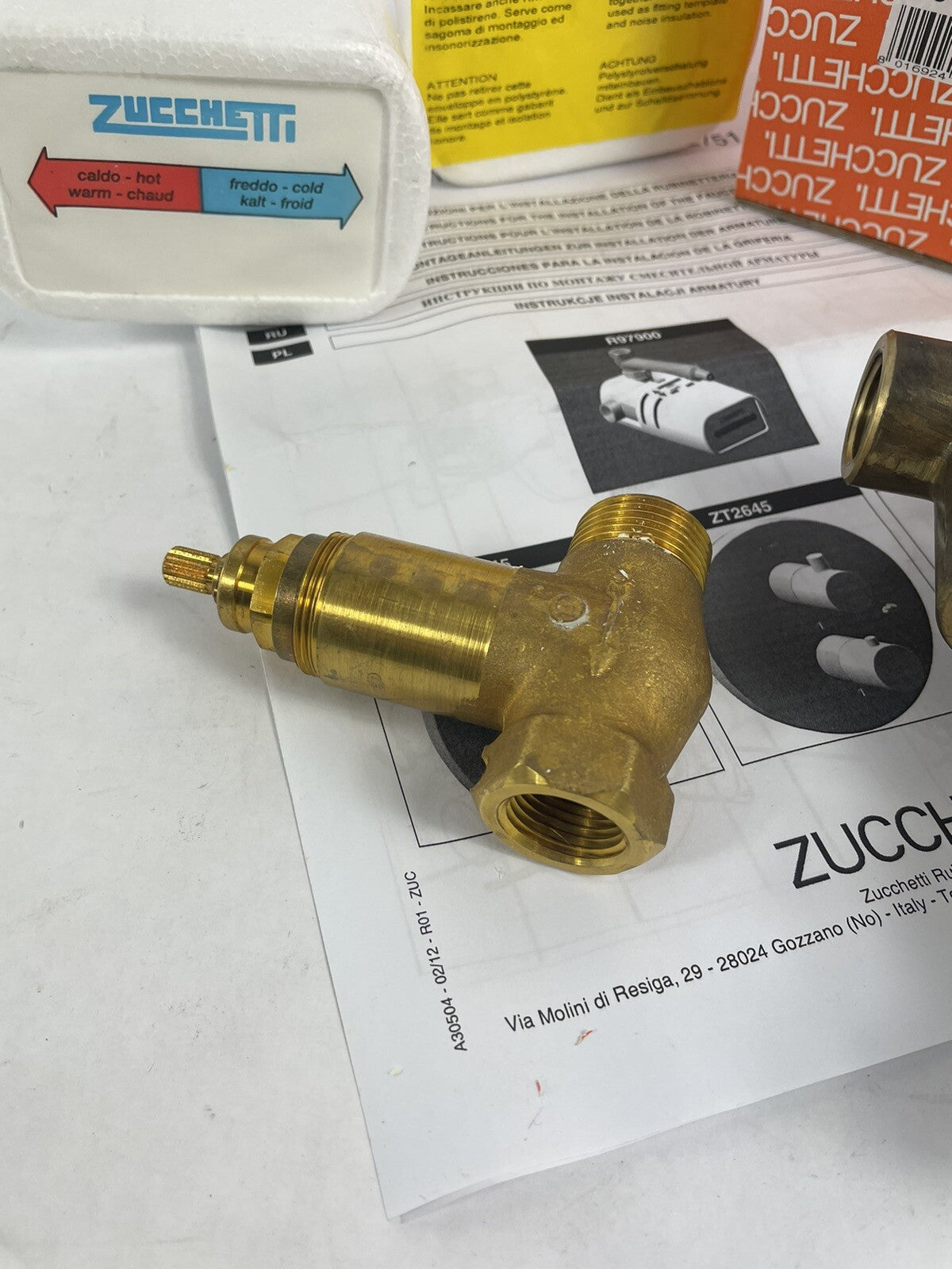 Zucchetti R97900 Thermostatic Built-In SWR. with STOP Faucet Rough In Valve
