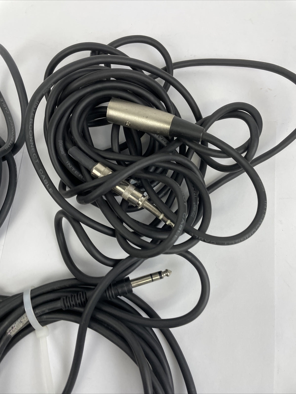 Lot of 3 x XLR 3-Pin Male to 1/4" Stereo Plug Microphone Mic Cable Cord