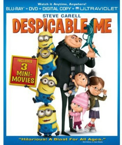 Despicable Me 1 & 2 Blu-ray And DVD Format Lot Discs Nearly Perfect Media Mail 