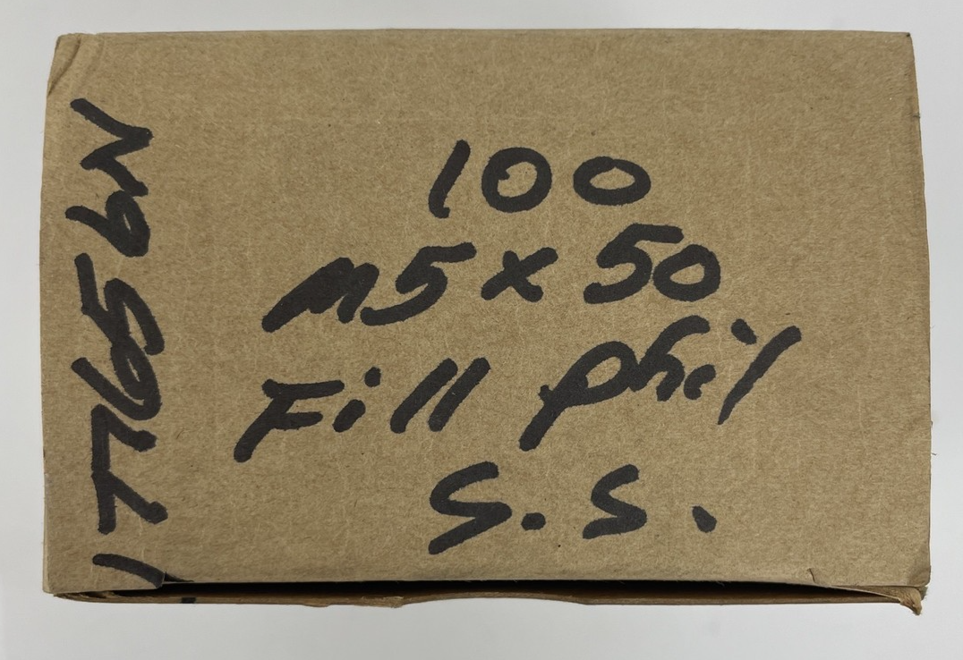 200 x M5 x 50mm DIN 7985A Phillips Pan Machine Screws A2 Stainless Steel