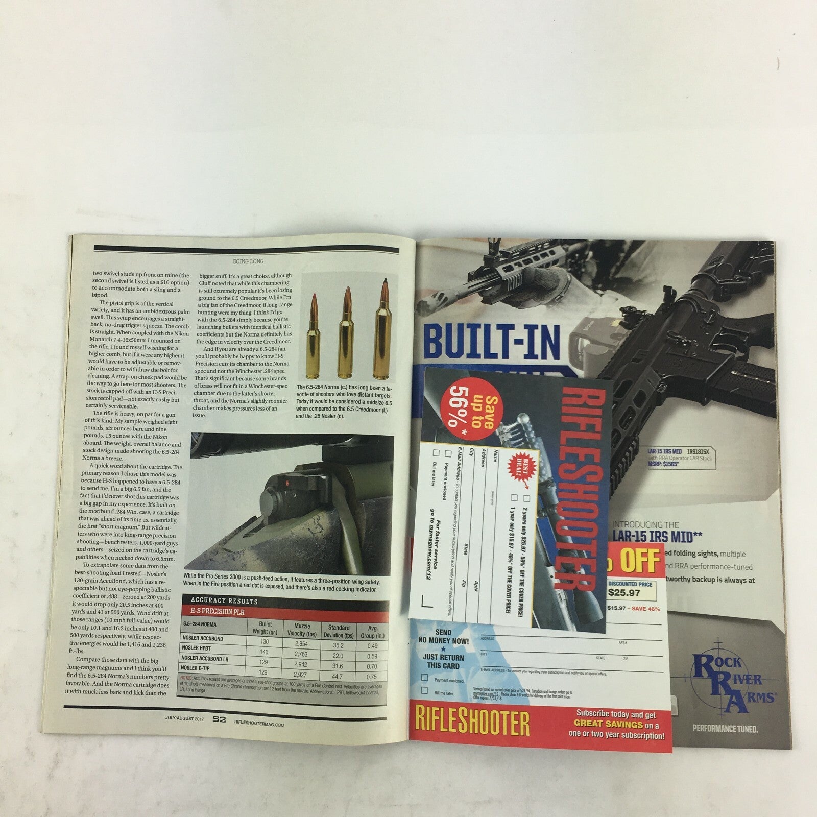 July 2017 Rifle Shooter Magazine Revere Mini-Thirty 7.62x39 Semi Auto AR-15 M1A