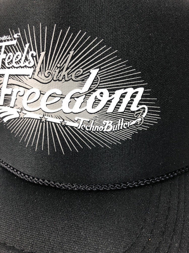 O'Neill Feels Like Freedom Techno Butter Trucker Otto Snapback Hat - Black Rare