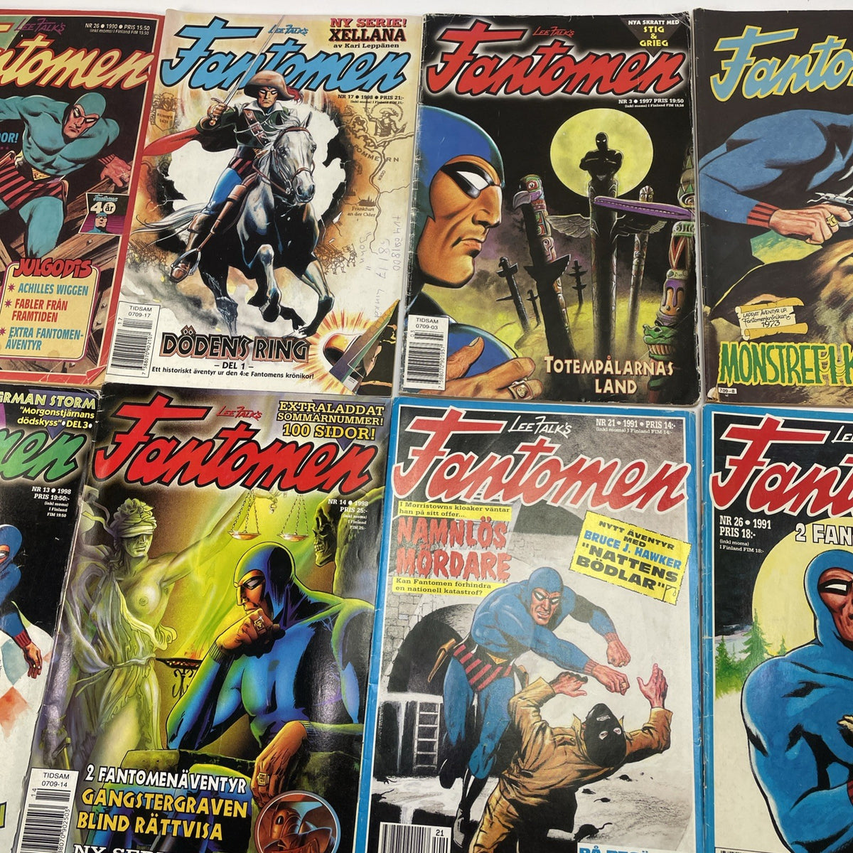 FANTOMEN Swedish Phantom Comic Lot  18 issues assorted years and condition