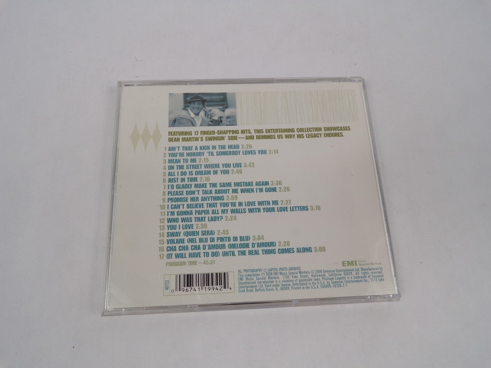 Swingin' With Dean Martin Ain't That A Nick In The Head You're Nobody CD#63