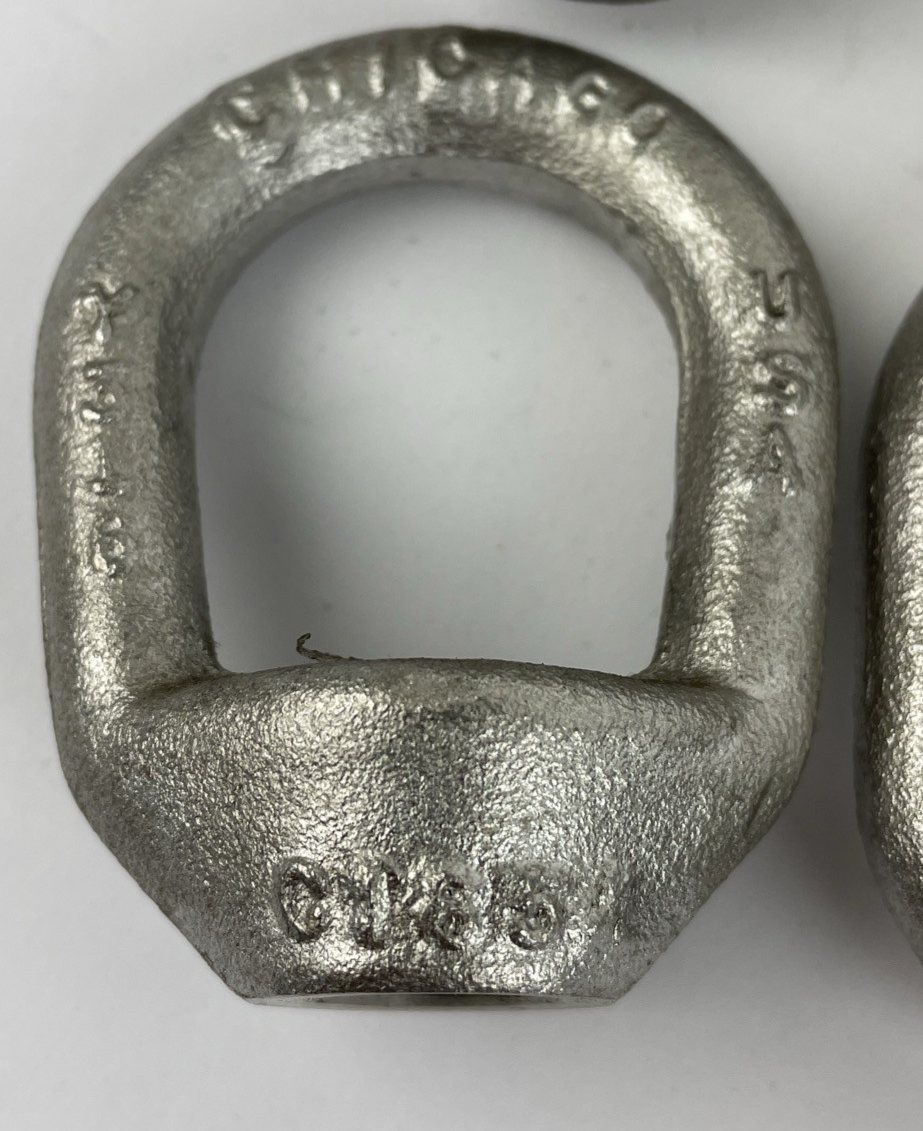 Lot of 6 x CHICAGO Y316 Stainless Steel 1/2" Thread Oval Eye Nut 3,600 Lbs C185A