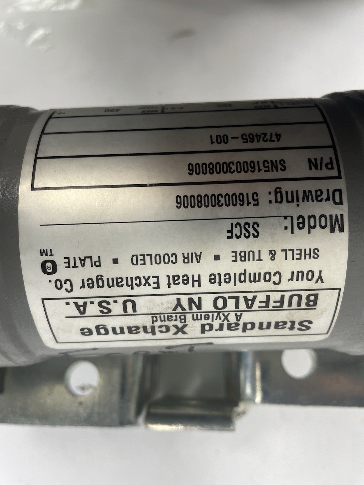 Standard Xchange SN516003008006 1 In NPT Shell 3/4 In NPT Tube Heat Exchanger