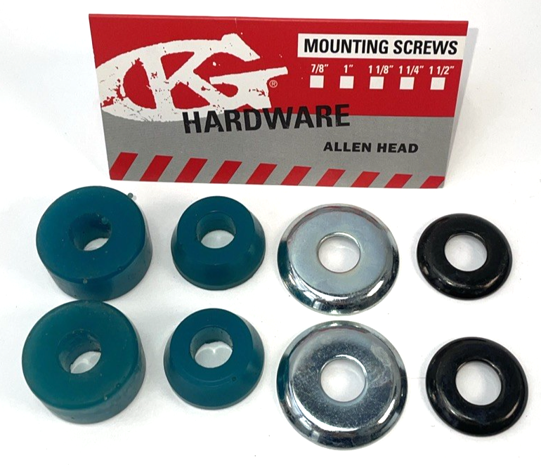 Grind King Truck Bushings Standard Conical Cushions Medium 87a w Washers Blue