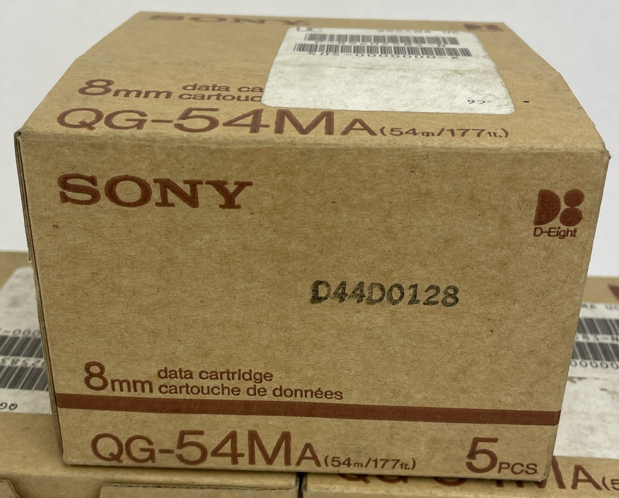 Sony QG 54M 8MM Data Cartridge Lot Of 15 OEM Sony D-Eight NOS