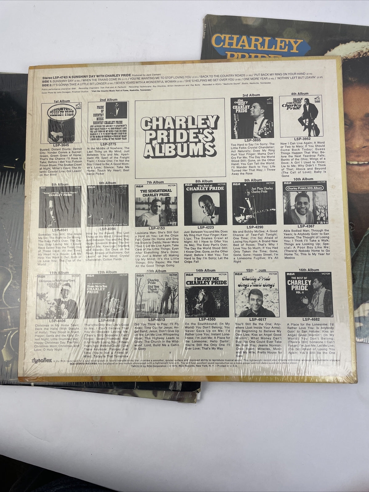 Charlie Pride LOT of 5 RCA LP Vinyl Albums 1970 / 1971 / 1972 / 1973 / 1974