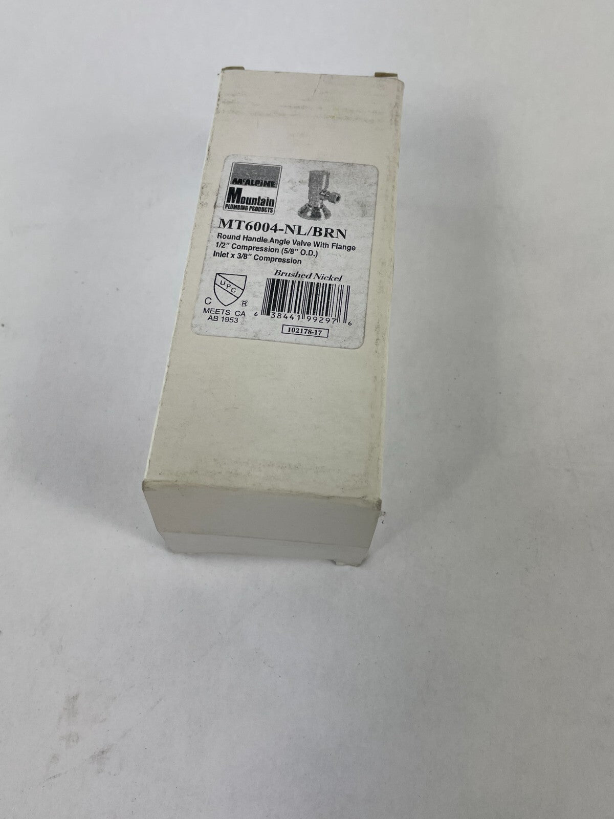 Mountain Plumbing MT6004-NL/BRN Round Handle Angle Valve with Flange Brushed Nickel