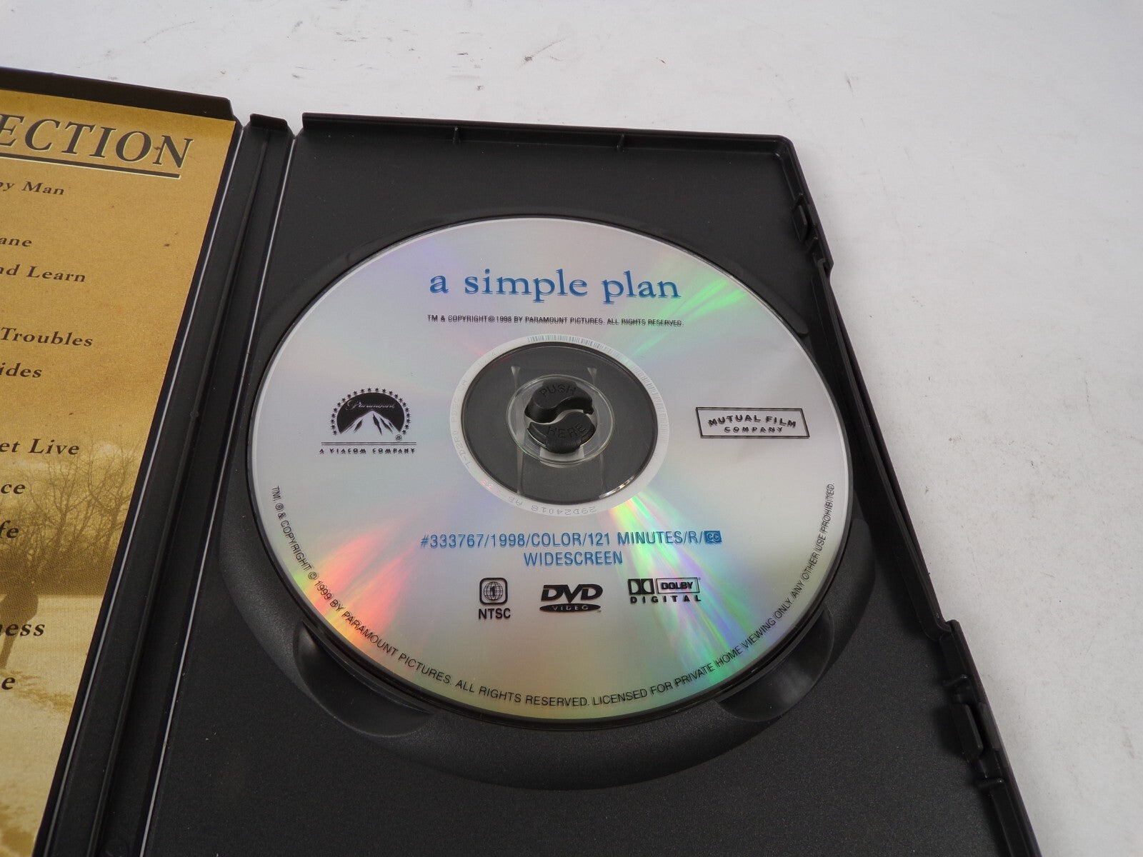 A Simple Plan Bill Paxton Billy Bob Thornton Bridget Fonda Sometimes DVD Movies