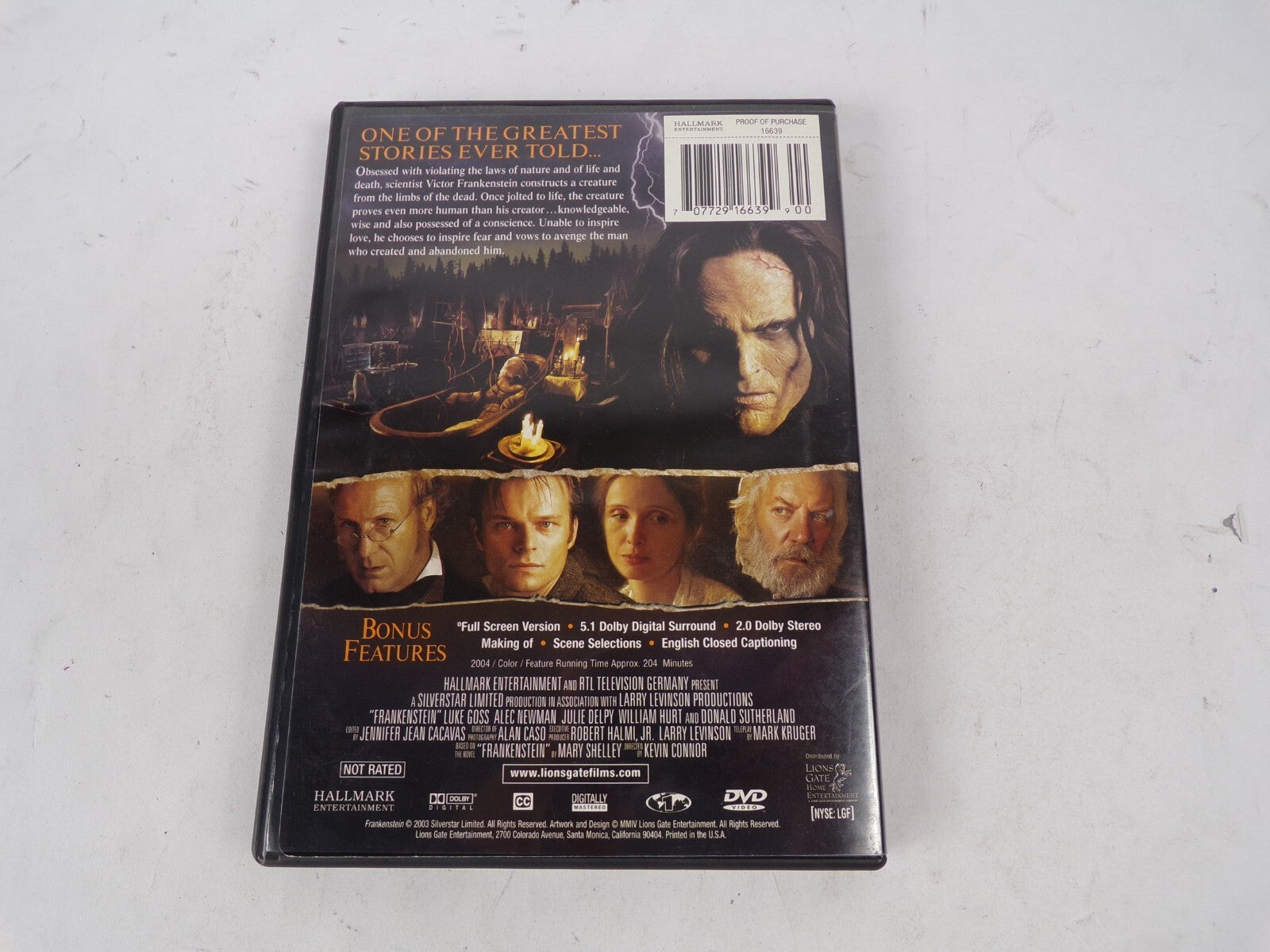 Frankenstein A Classic Tale Of Undying Love Based On The Immortal DVD Movies