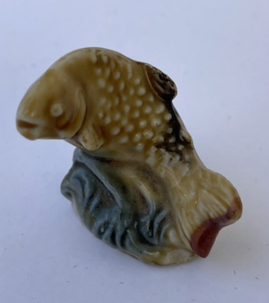 Vintage Wade Whimsies Trout Figurine Original 1972 Made in England w Hallmark