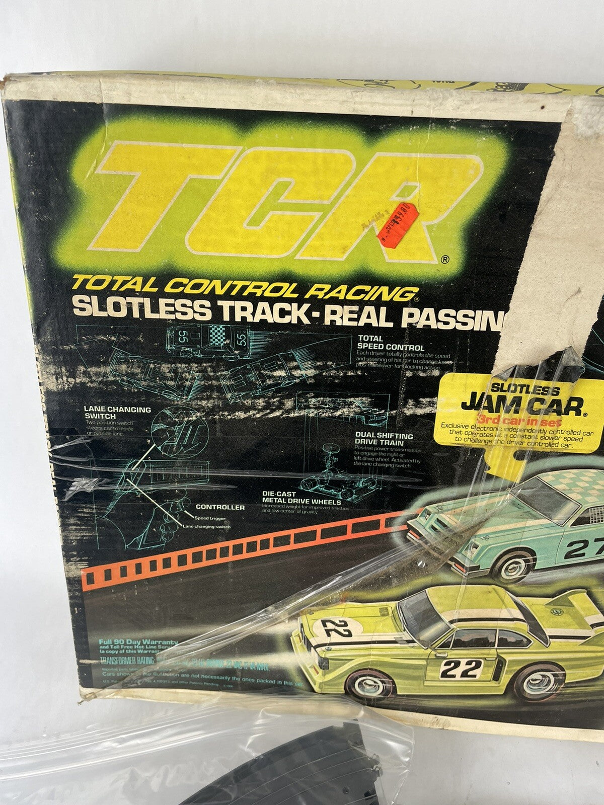 TCR Super Jam Can-Am Race Set - Ideal Toys 1979 Slotless Track Complete In Box