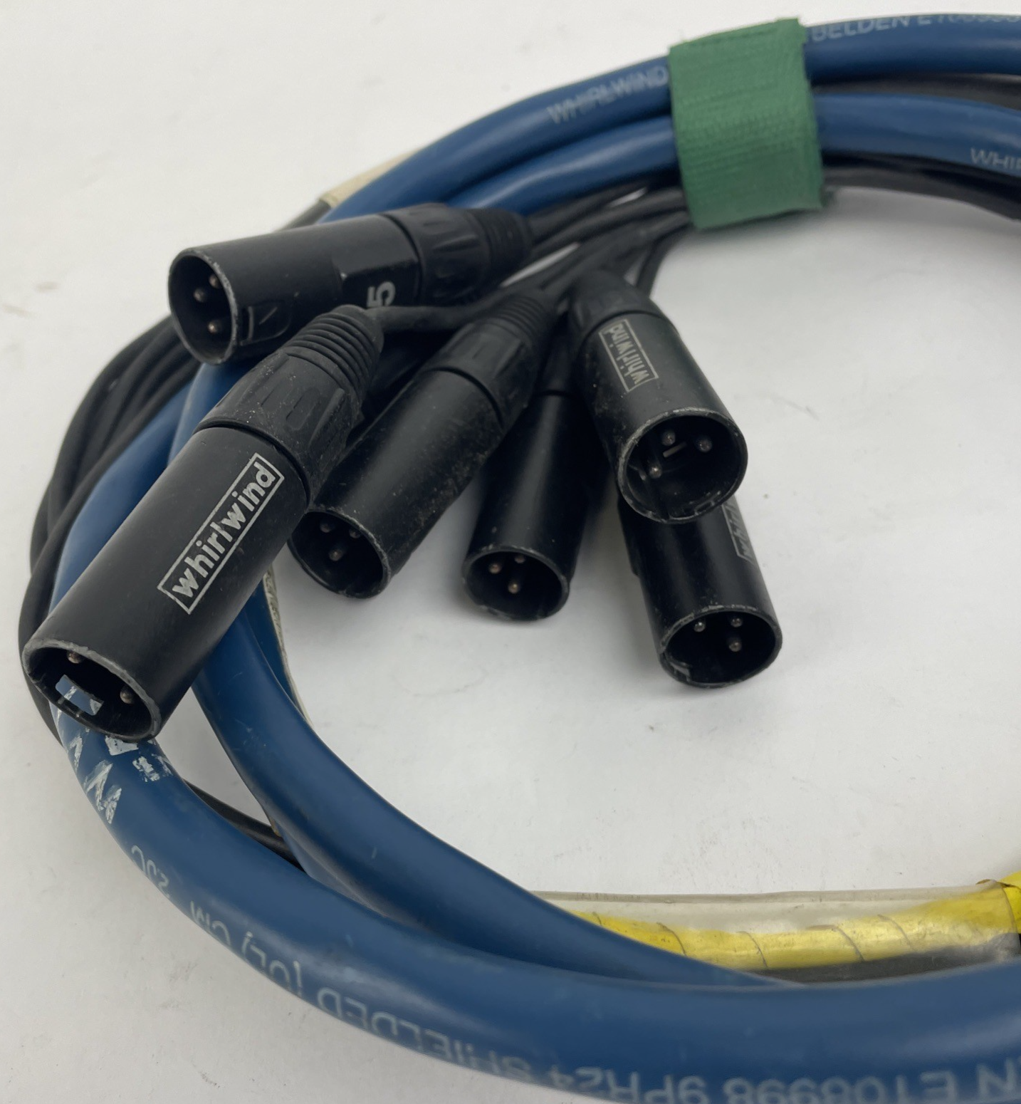 Male 25 Pin AES EBU to 8 x WHIRLWIND XLR Male 3 Pin Breakout Snake Cable 12'