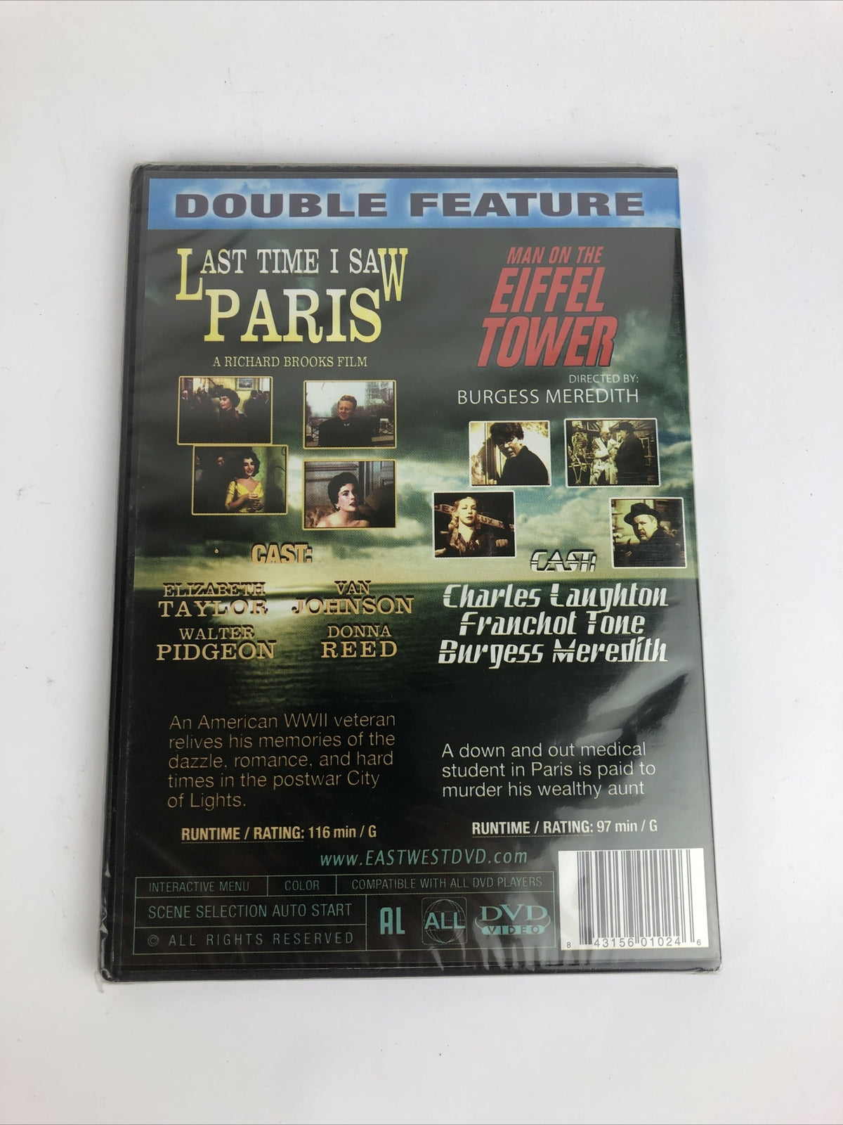 Man on the Eiffel Tower / Last time I Saw Paris , Double Feature (DVD, 2004) NEW