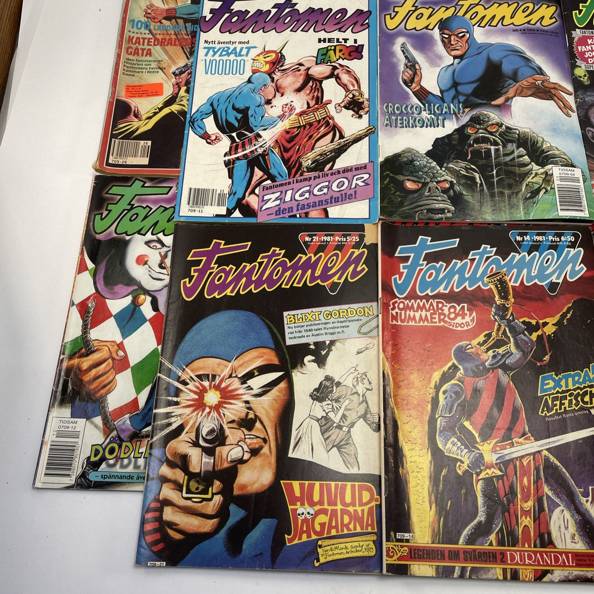 FANTOMEN Swedish Phantom Comic Lot  18 issues assorted years and condition