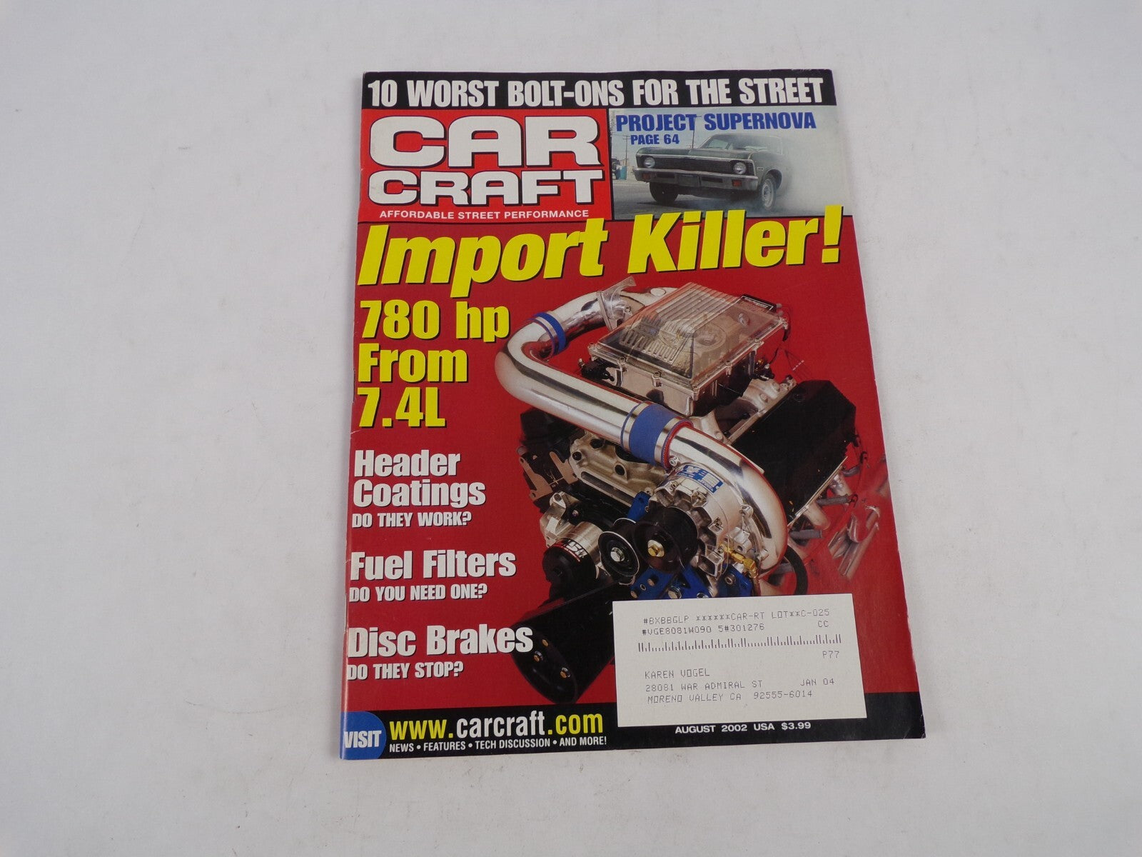 August 2002 Car Craft Import Killer 780hp From 7.4L Header Coatings