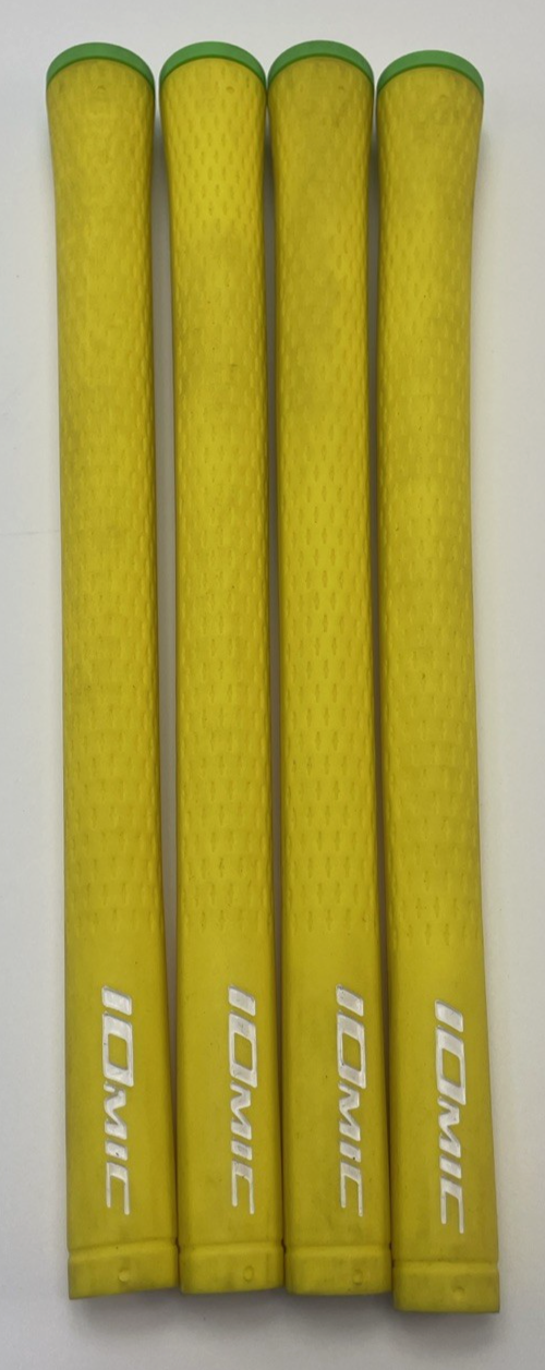 IOmic JAPAN Sticky 48g Golf Grip Lot of 4 Yellow w Green NOS Wedge Set