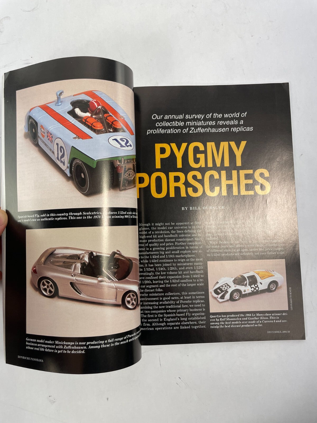 December 2001 Porsche Panorama Magazine Pygmy Porsches by Bill Oursler