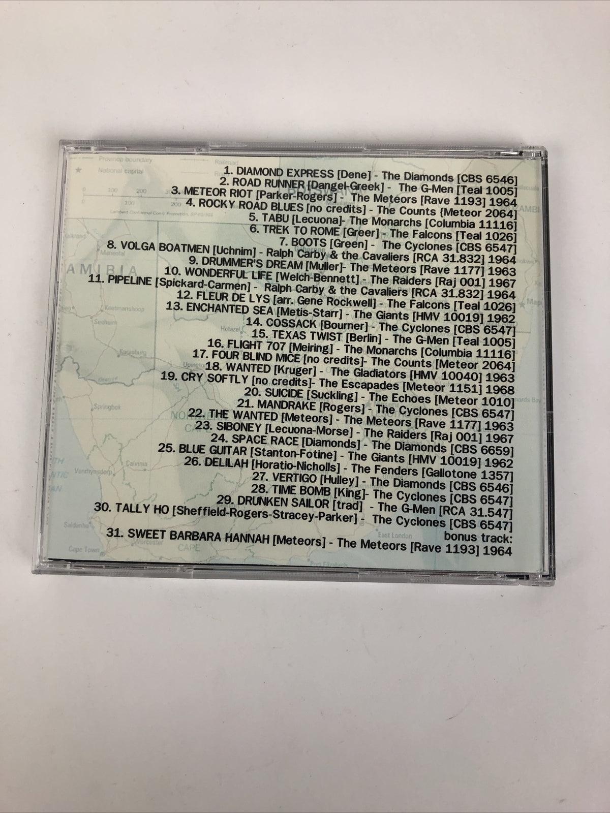 1960's Rock n' Roll Guitar Records from South Africa CD Stylus 135  G-Men #32