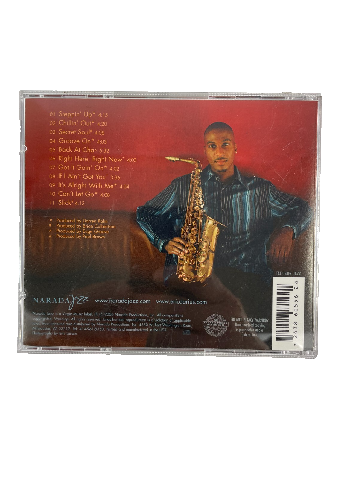 Eric Darius Just Getting Started Steppin' Up Chillin' Out Secret Soul CD#37