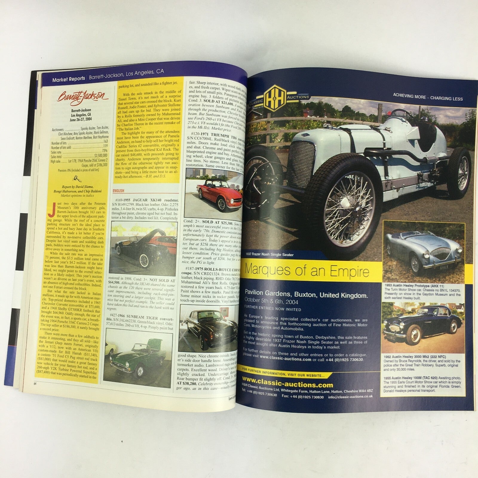 October 2004 Sports Car Market Magazine Big Healey Bigger Price Porsche Turbos