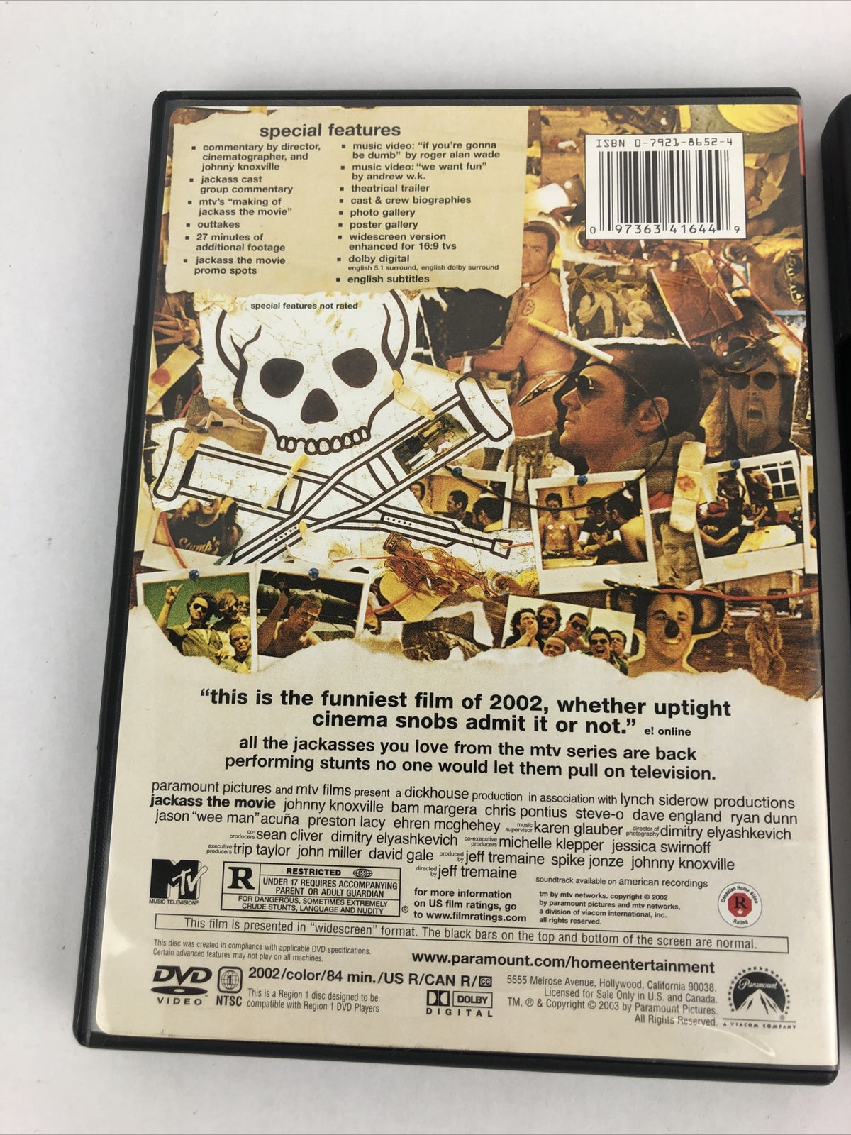 Jackass: Number 1 & 2 (DVD, 2006, Unrated) Johnny Knoxville Steve-O Bam Margera
