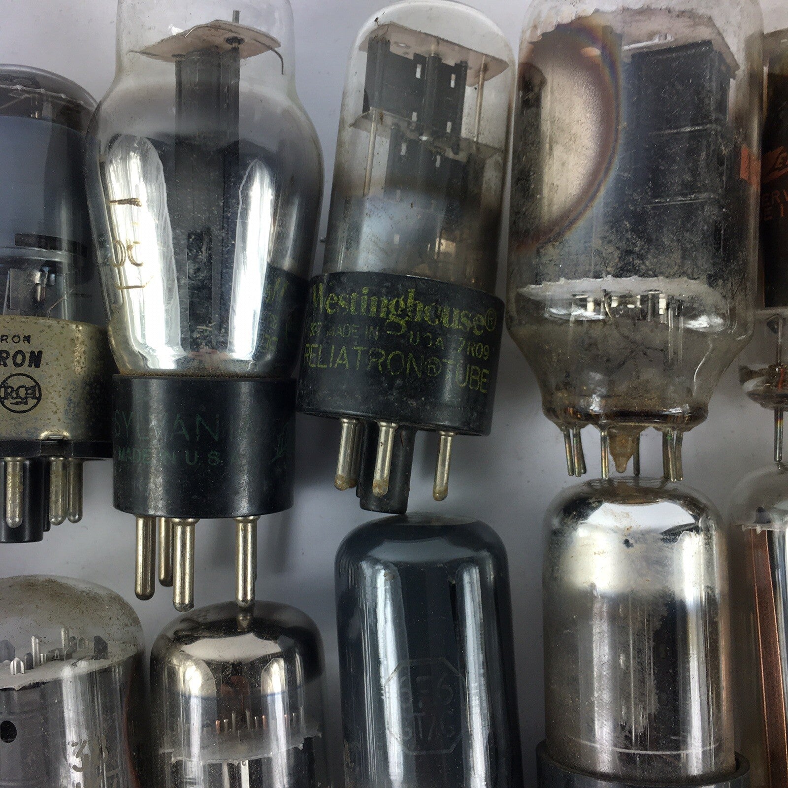 Lot of 50 Various Brands Vintage Vacuum Tubes -UNTESTED - Sylvania, RCA GE  #5