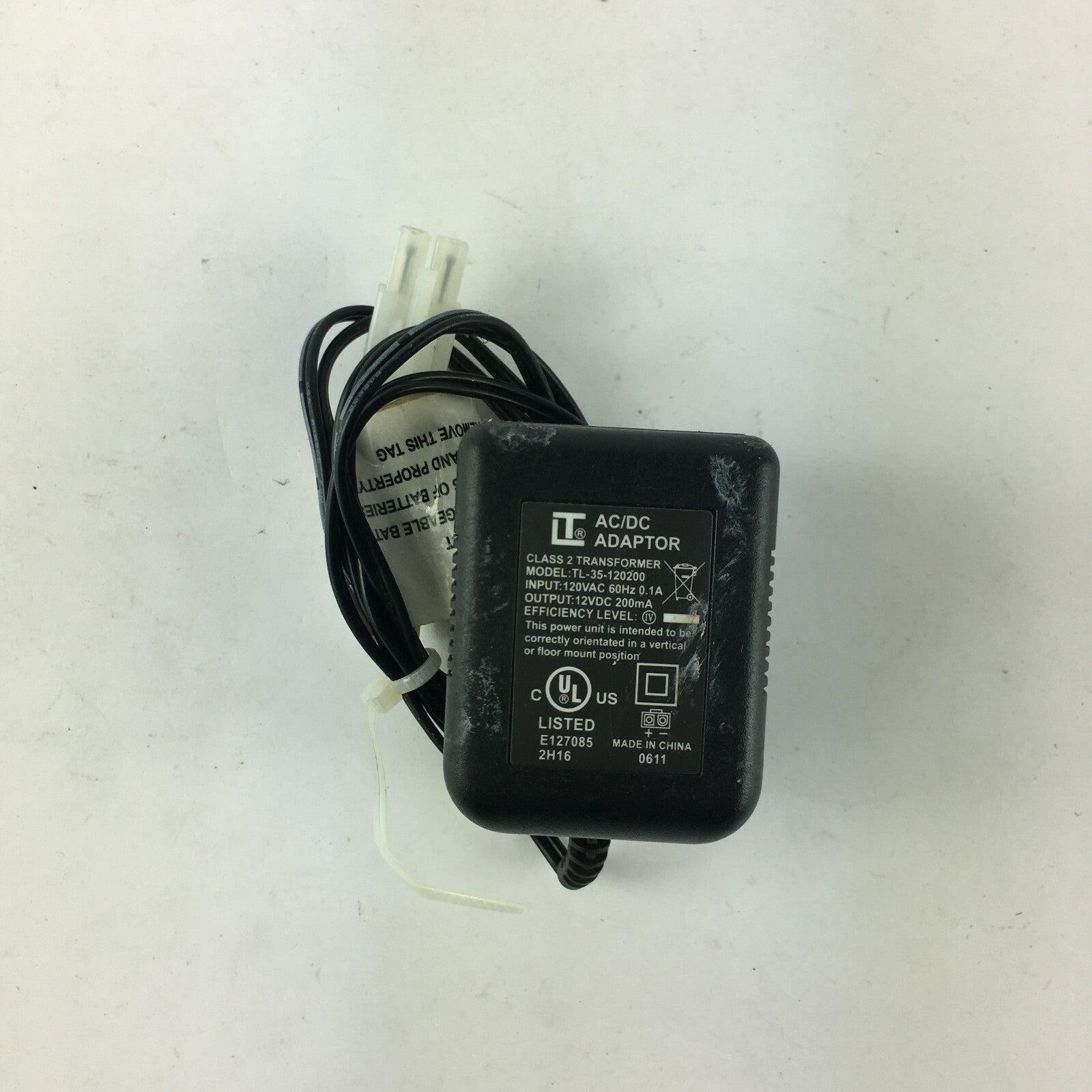 Genuine LT TL-35-120200 Class 2 Output 12V 200mA Power Supply Adapter A17