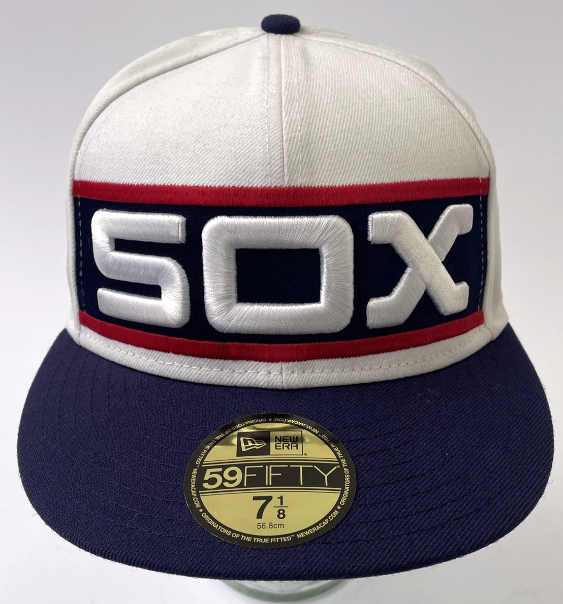 Chicago White Sox  White/Red  New Era 59FIFTY Team 100% authentic 7 1/8 sale Hat