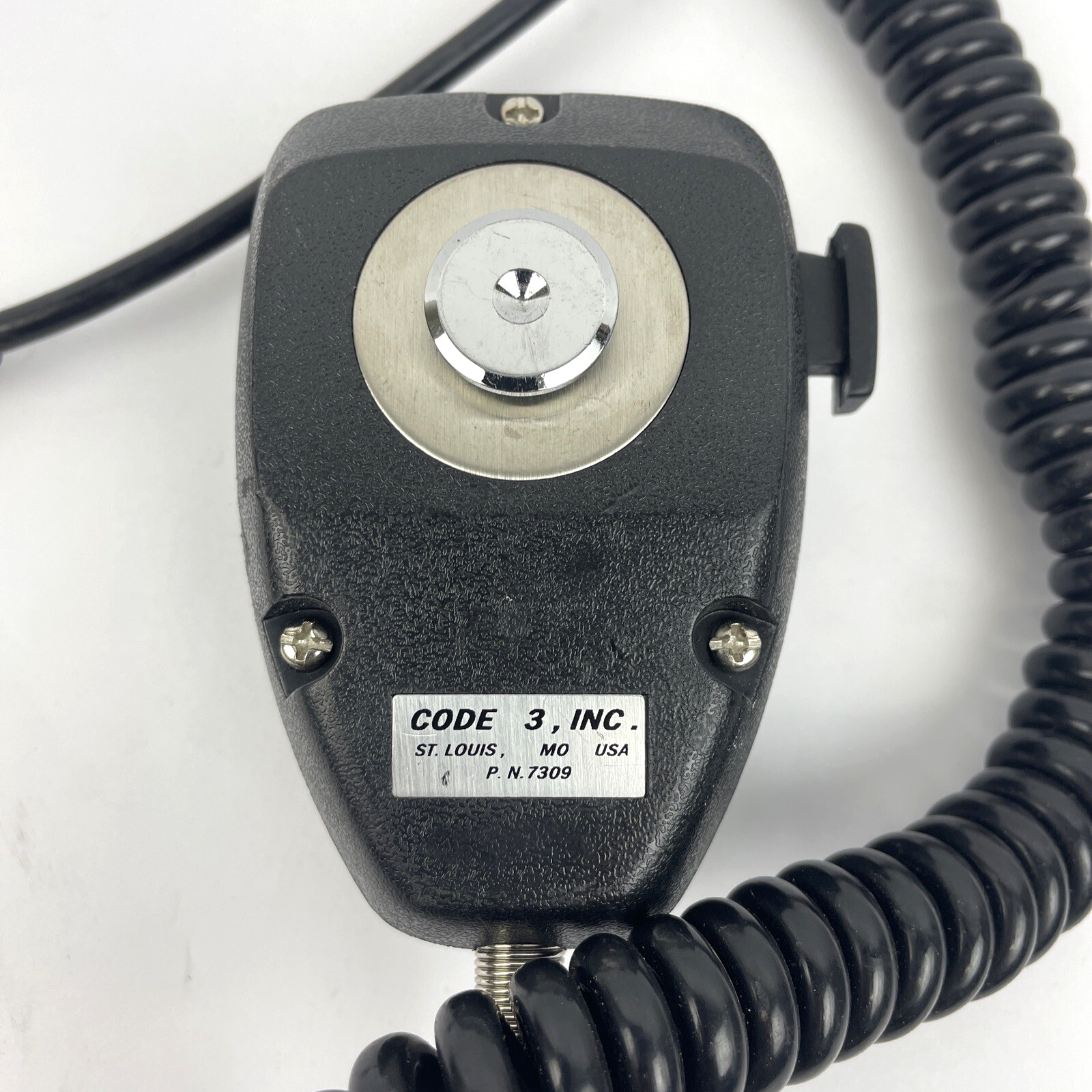Code 3 7309 PA hand microphone walkie talkie handset OEM emergency vehicle mic with cord