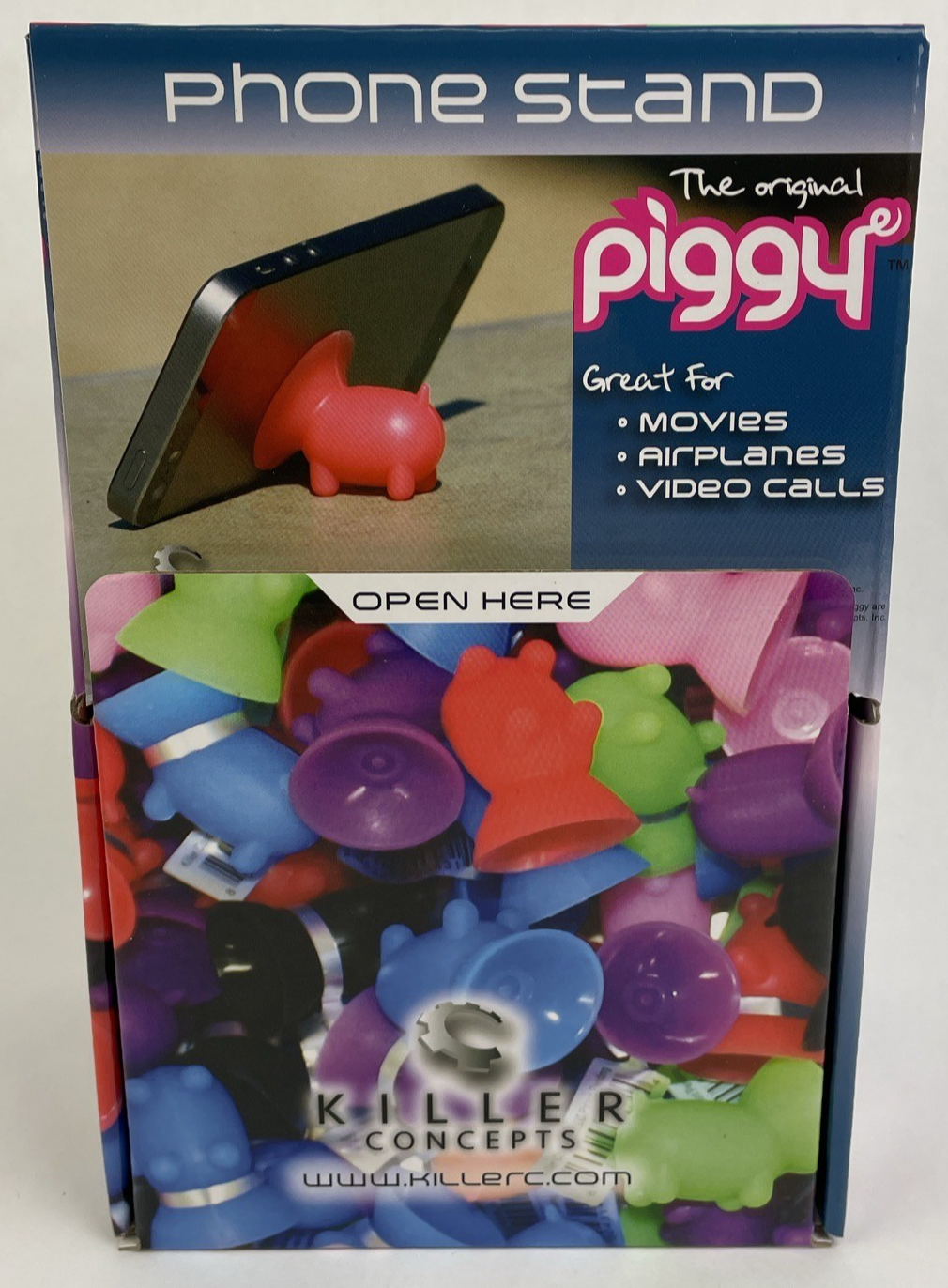 50 x Piggy Cellphone Stand Suction Cup Phone Stand Assorted Colors Silicone NEW