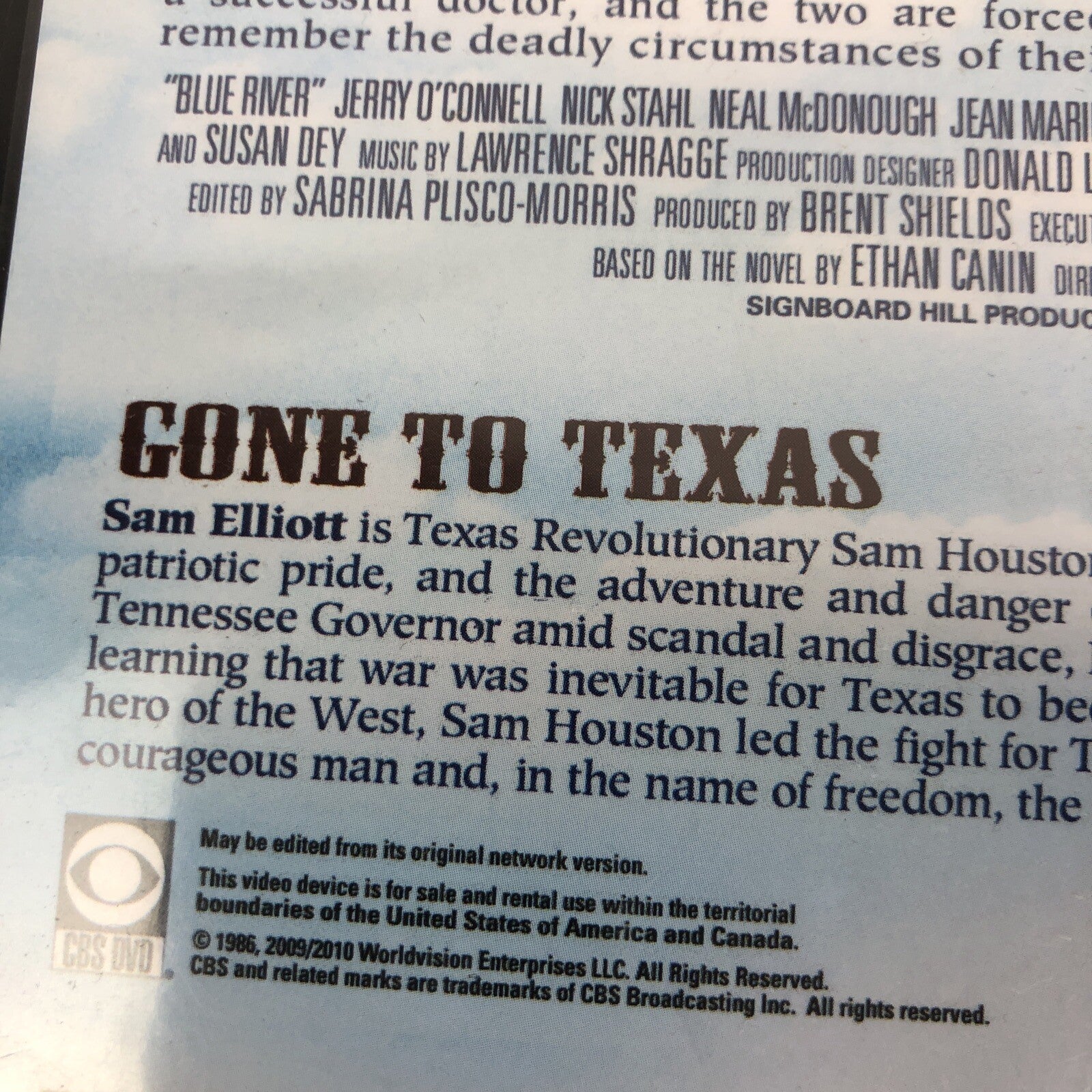 Sam Elliott Triple Feature DVD; Blue River/Gone to Texas/I Will Fight No More...