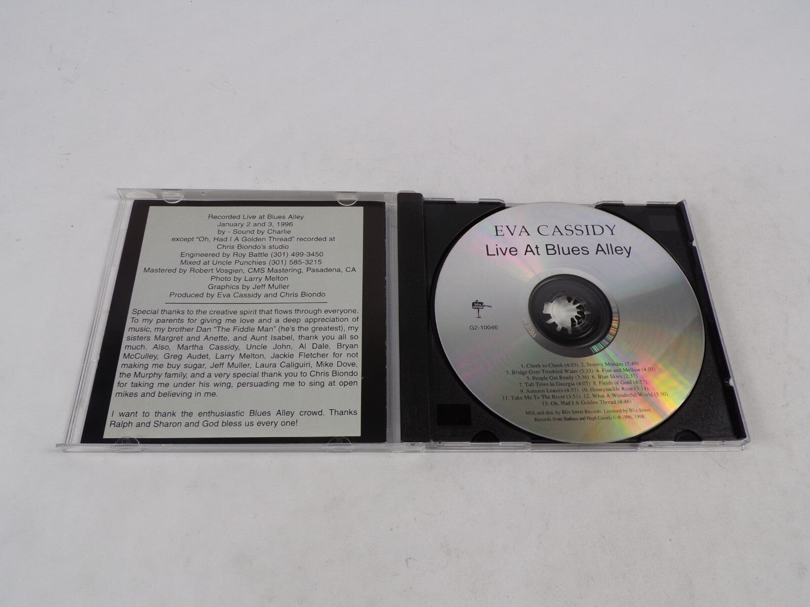 Live At Blues Alley Eva Cassidy Check To Check Stormy Monday Bridge Over CD#53