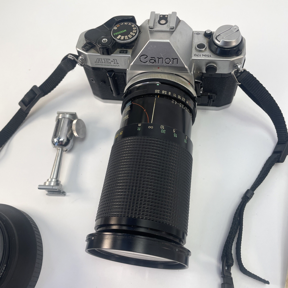 Canon AE-1 Program 35mm SLR Film Camera Tamron 35-135mm f/3.5-4.2 CF Tele Macro