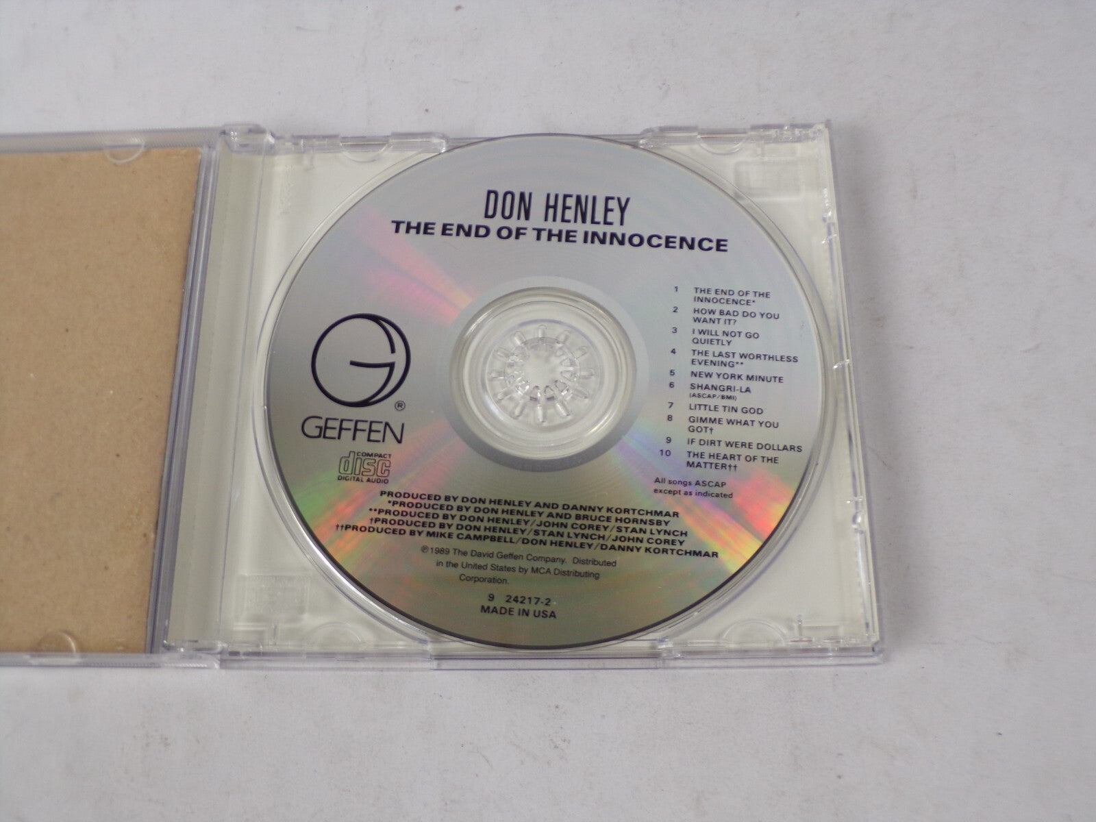Don Henley The End Of The Innocence How Bad Do You Want It! I Will Not Go CD#62