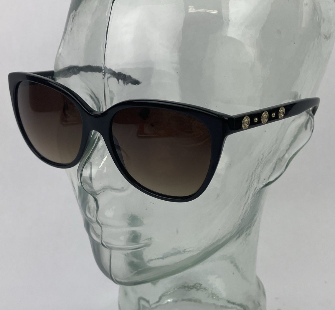 Versace Mod. 4281 GB 1/13 57 17 140 3N Black Frame Brown Lens Sunglasses Italy