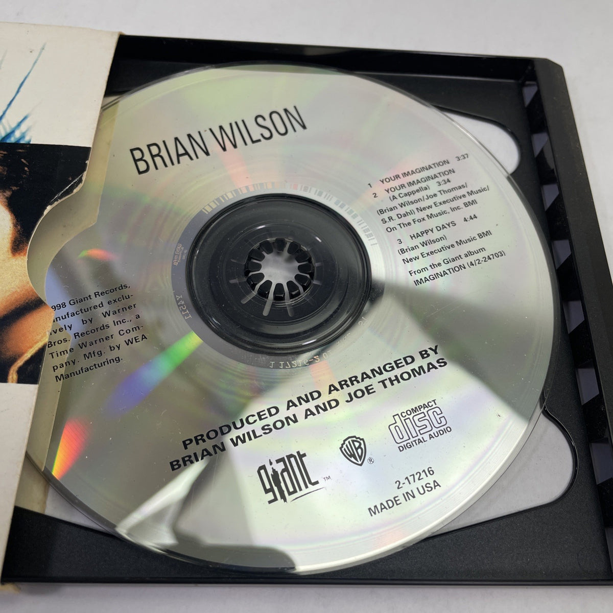 BRIAN WILSON YOUR IMAGINATION MAXI-SINGLE CD 1998 IMPORT THE BEACH BOYS GIANT