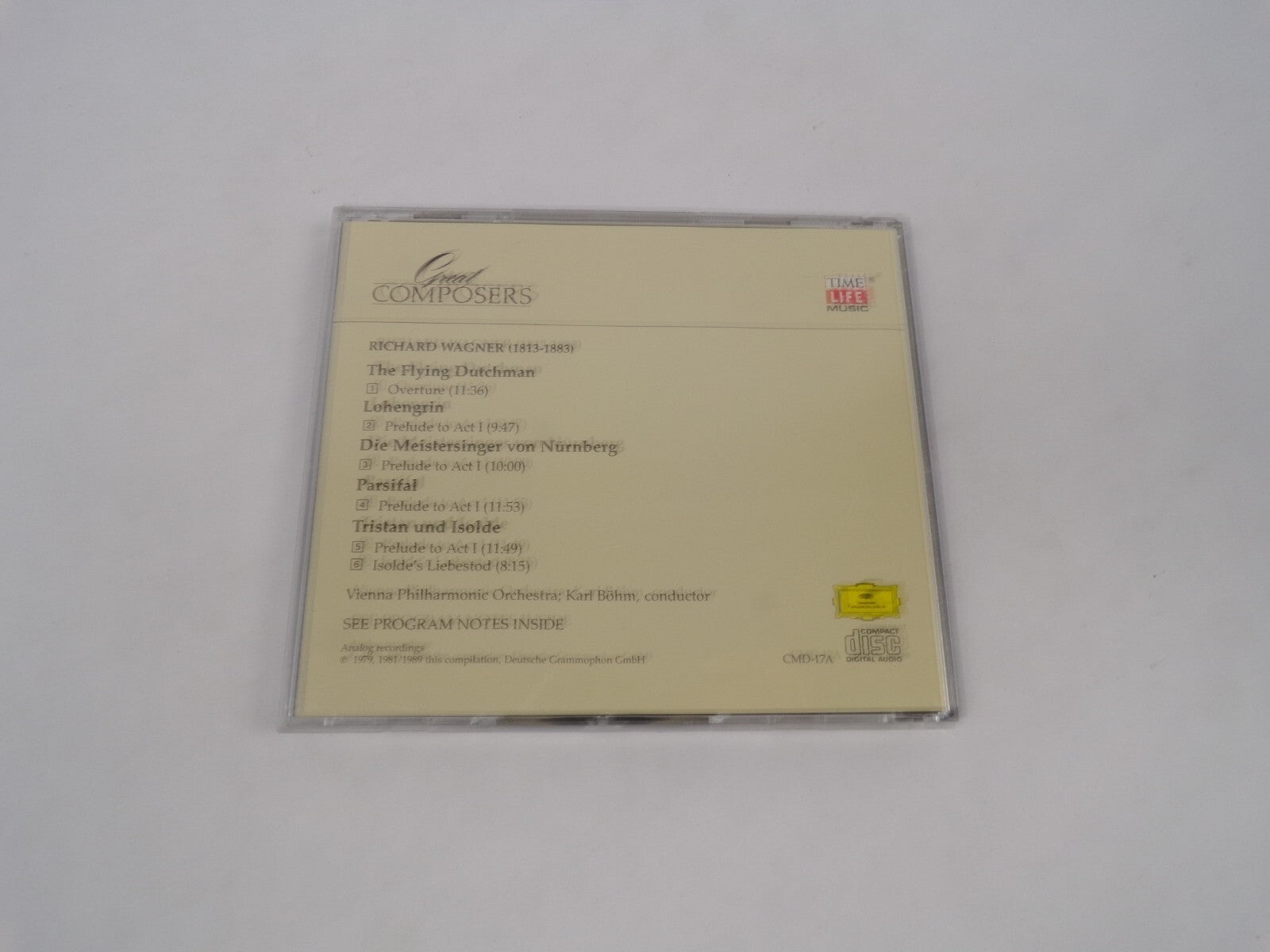 Wagner A Great Composers Richard Wagner The Flying Dutchman Lohengrin Die CD#63
