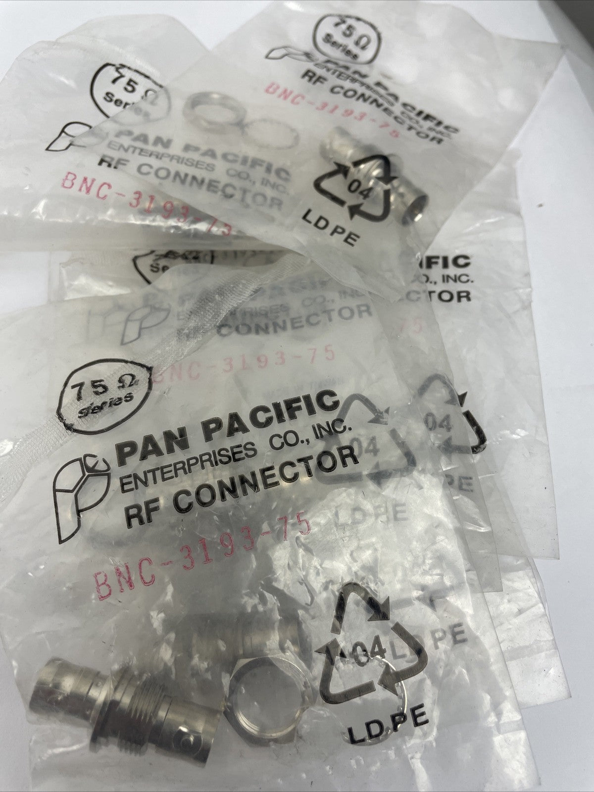 Pan Pacific BNC-3193-75 RF Connector Lot of 8