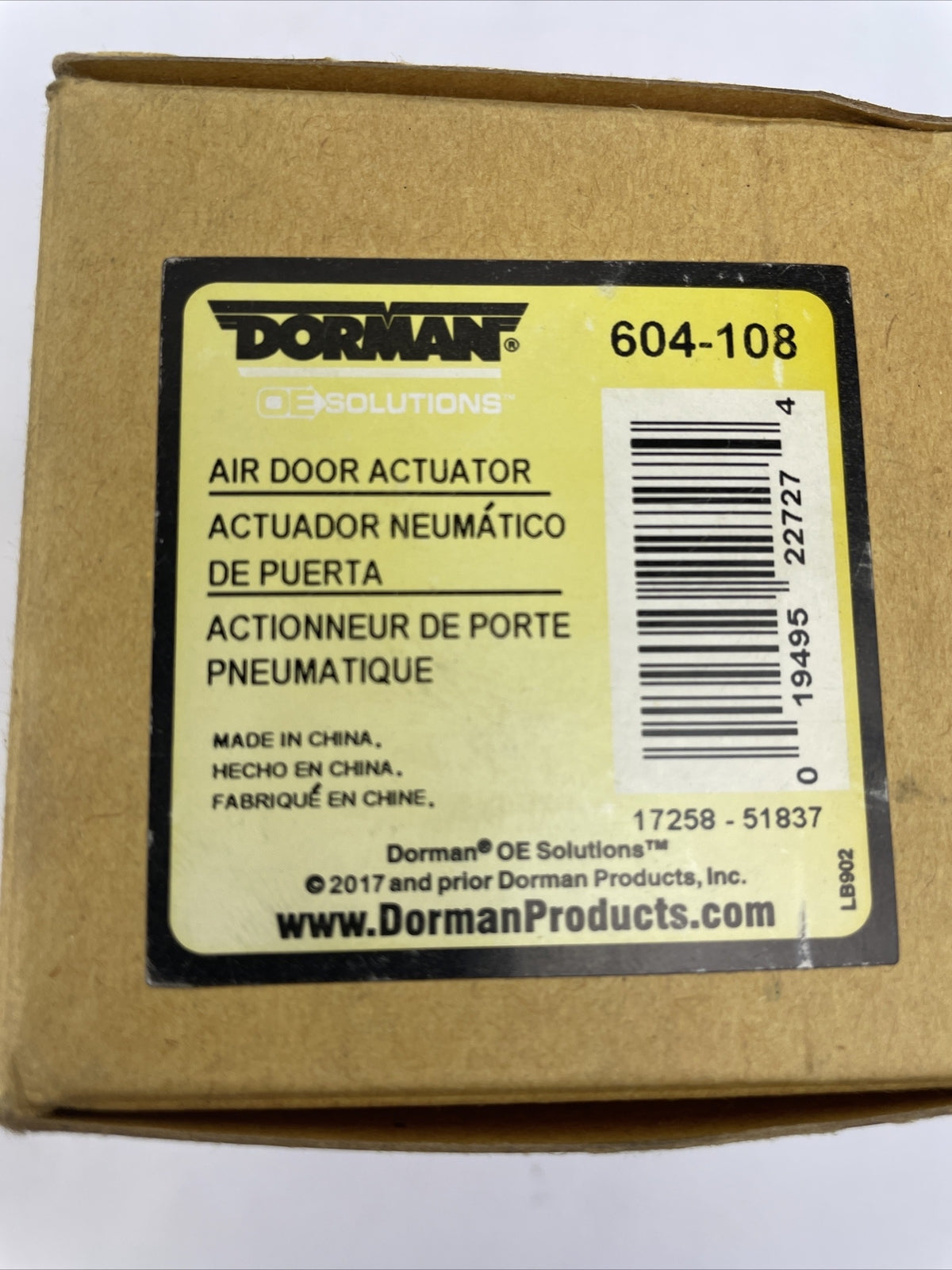 Dorman 604-108 HVAC blend door actuator replacement heater air door motor GM vehicle climate control part