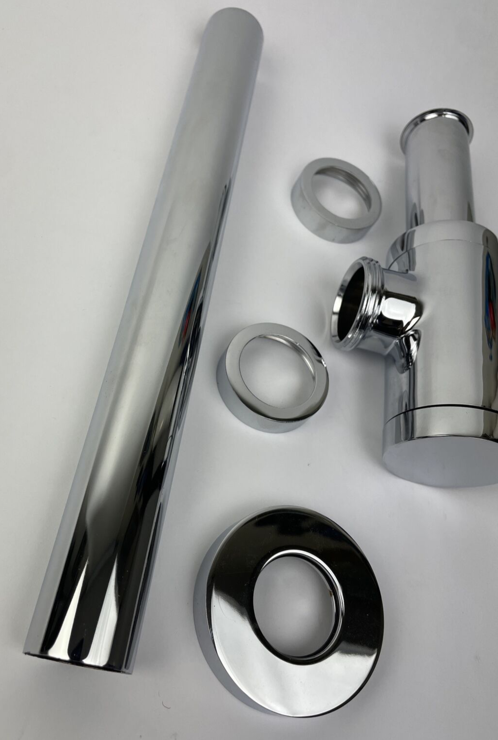 Siphon Modern Designer Decorative P Trap P-Trap Chrome NOS - LOOK