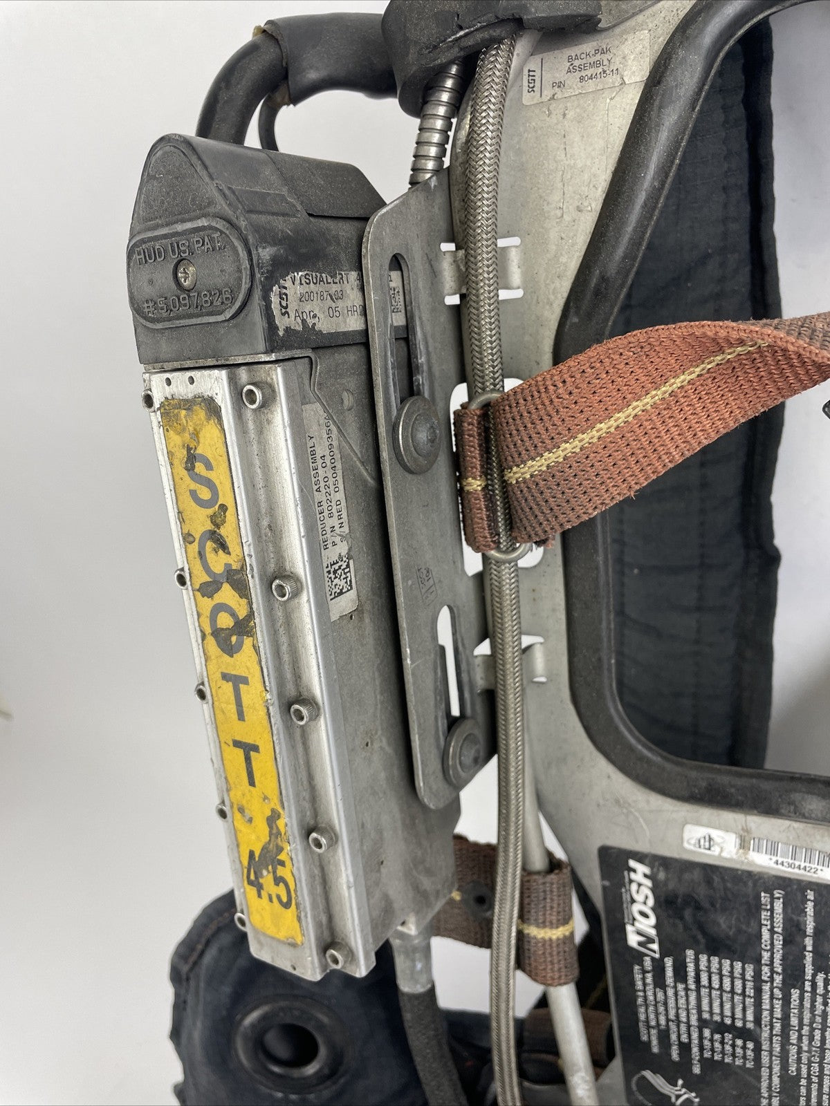 SCOTT SAFETY 4.5 4500 SCBA Air Pack Harness EZ-Flow Air Pak Plus with Sensor   c