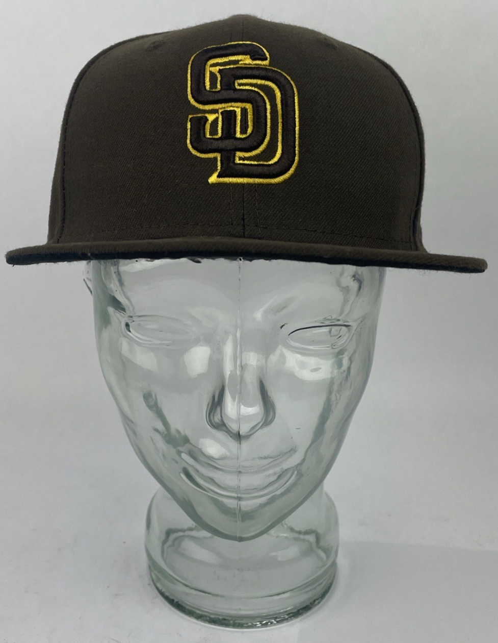 San Diego SD Padres Hat Fitted 7 1/4 Dark Brown New Era 59Fifty Genuine MLB