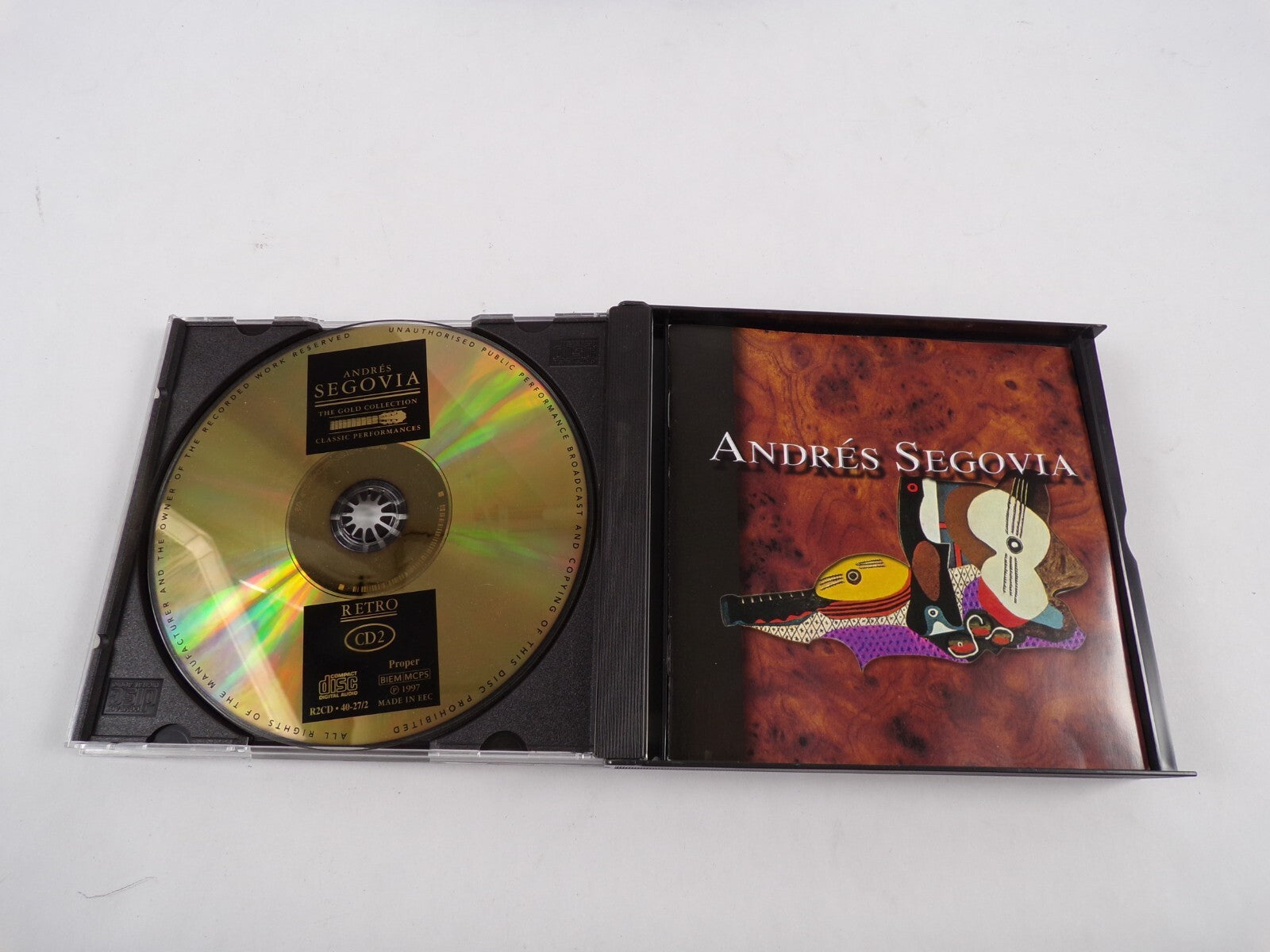 2 Cd Deluxe Editin Andres Segovia 20 Page Booklet With Rare Photographs GoldCD#2