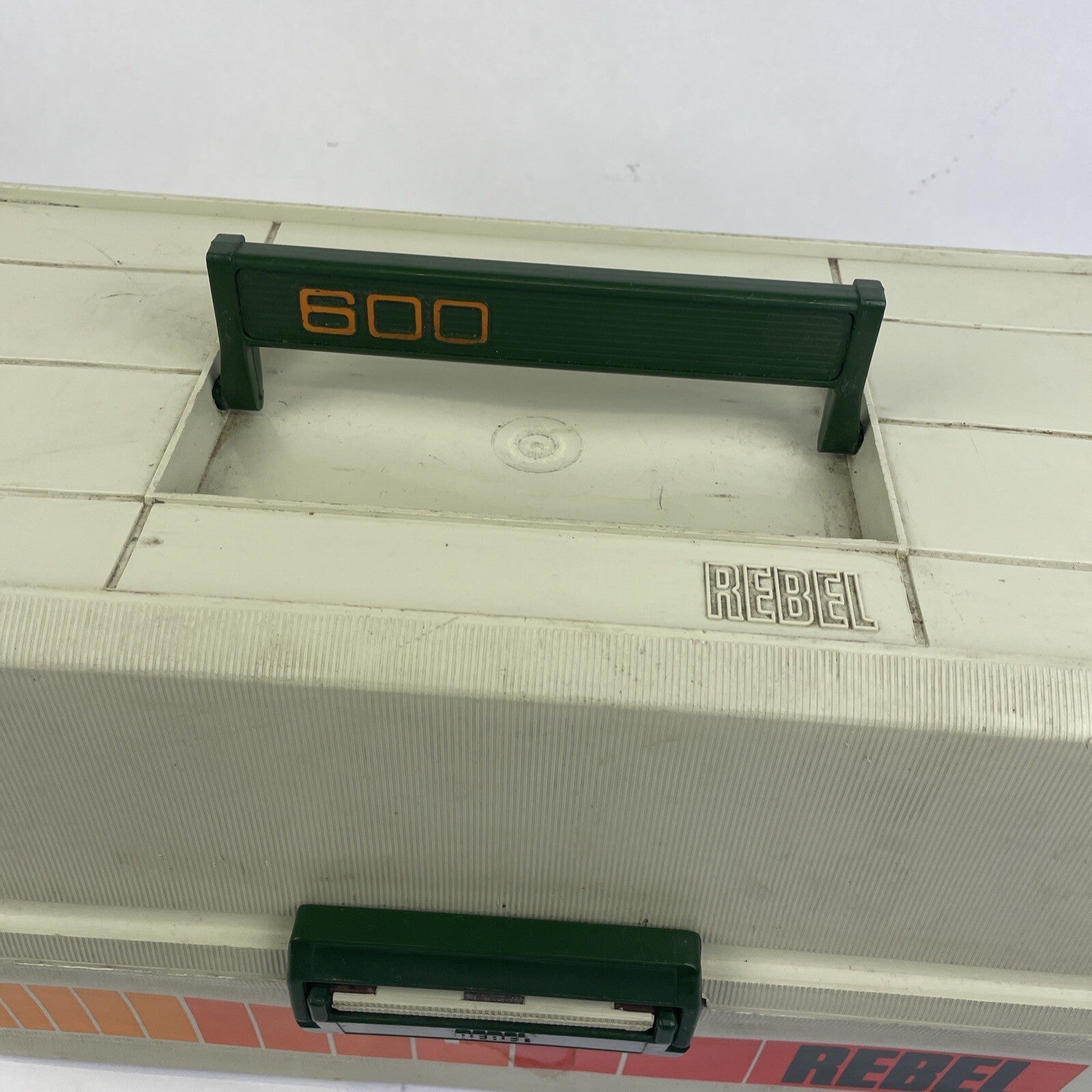 Vintage Rebel 600 Hard Plastic 3 Tray Fishing Tackle Gear Lure Box - VGC LOOK